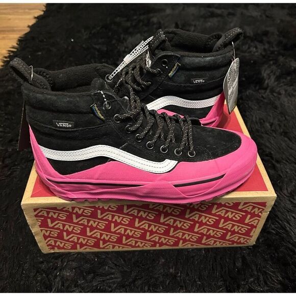 VANS sk8-hi top MTE-2 Dip black pink lace up shoes boots women’s 8 new - Picture 1 of 9